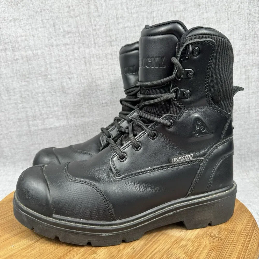 Rocky Boots Men's Size 6 W Pursuit Steel Toe Waterproof Leather